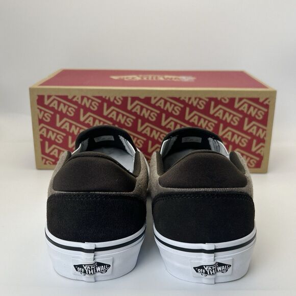 VANS Asher Deluxe Slip-on Shoes Men’s 9 Cozy Knit Coffee Skater Comfort Sneakers - Picture 4 of 7
